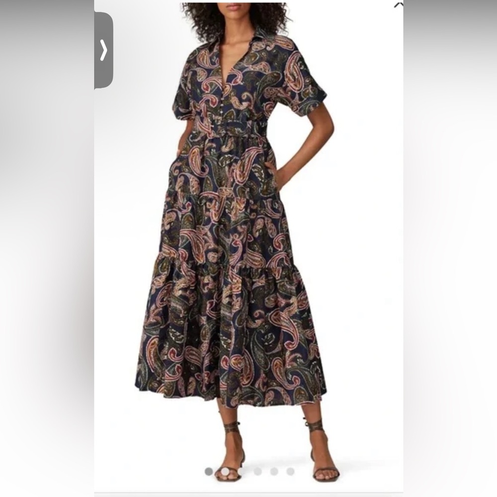 NICHOLAS vintage Navy Paisley Maxi Dress